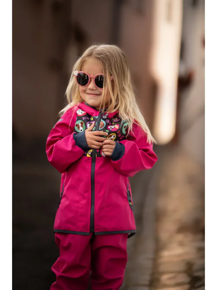 Batolecí Softshellové kalhoty Unuo bez zateplení Basic, Fuchsiová velikost 80/86