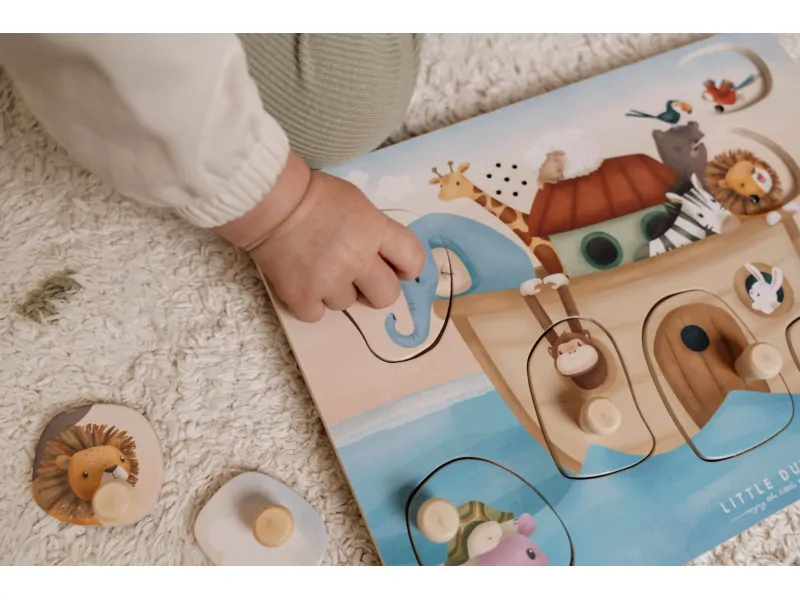 Little Dutch Vkládací puzzle se zvukem Noemova archa