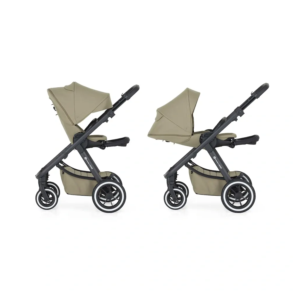 PETITE&MARS Kočárek kombinovaný ICON 2v1 Mossy Green XXL AIR