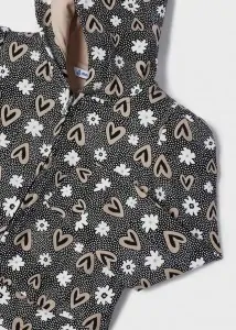 Dívčí tepláková souprava Mayoral 3851-29 černobéžová velikost 122