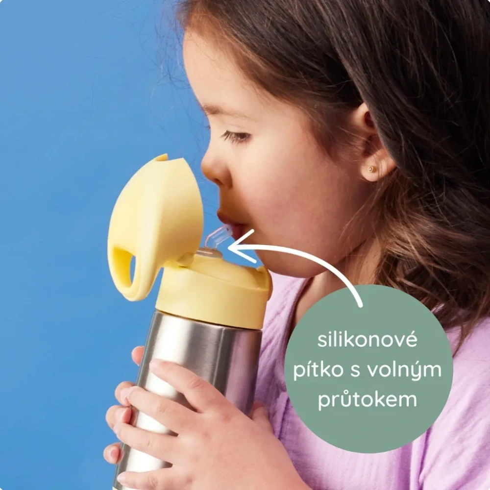 b.box Termoska na pití s brčkem 350 ml -lemon twist