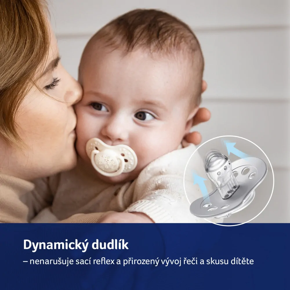 LOVI Dudlík silikonový dynamický BLOSSOM 3-6m 2 ks holka