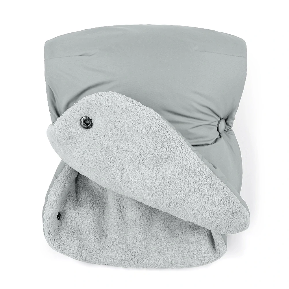 PETITE&MARS Zimní set fusak Jibot 3v1 + rukavice na kočárek Jasie Quiet Grey