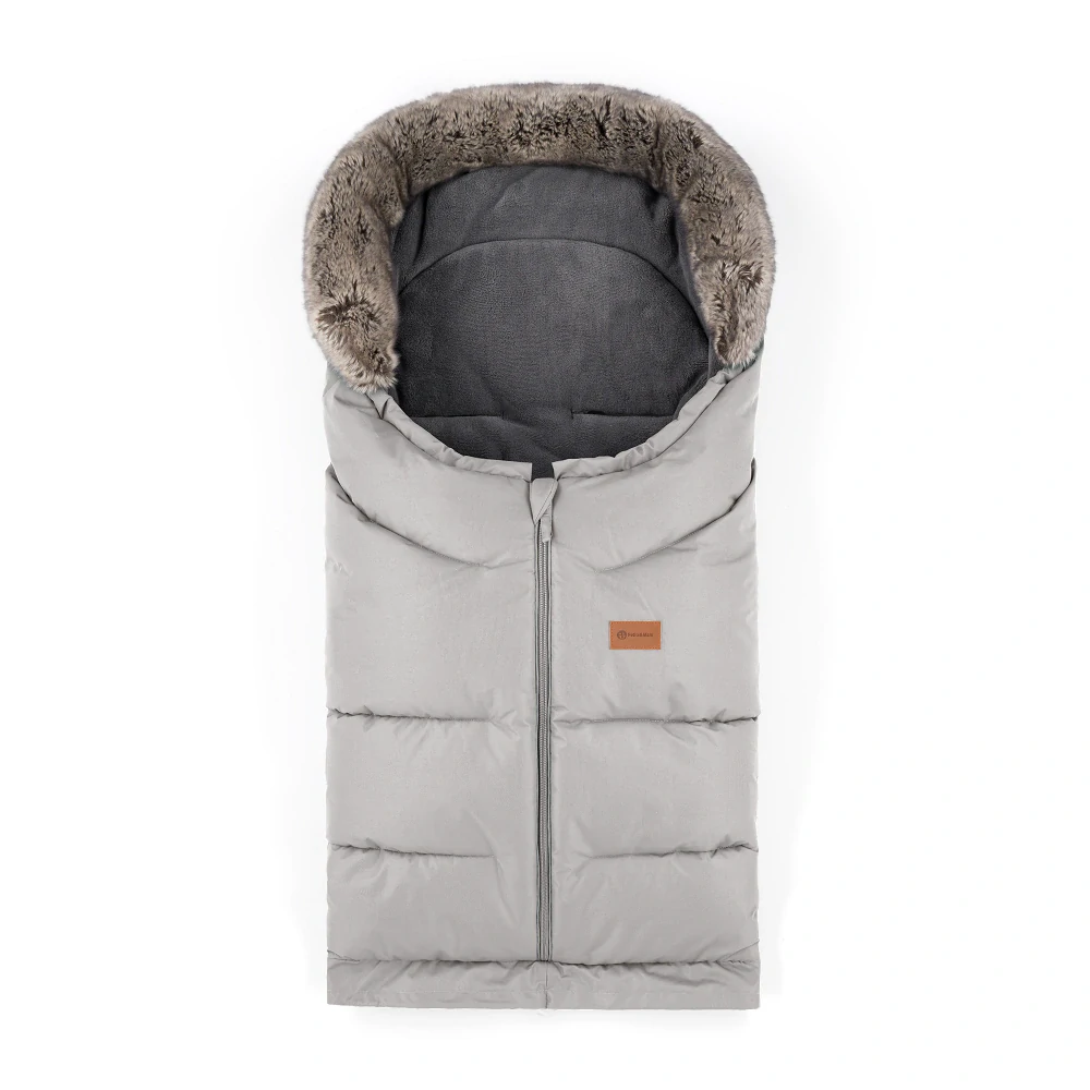 PETITE&MARS Set zimní fusak Arctic 4v1 + rukavice na kočárek Furry Champagne Shower