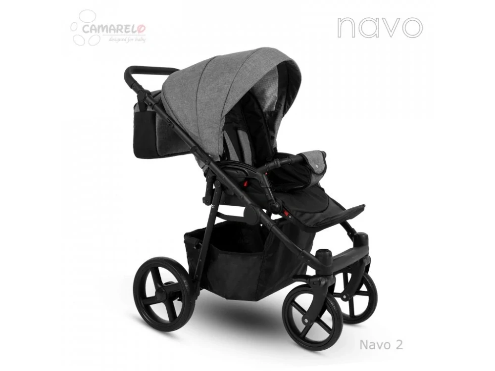 Dětský kočárek Camarelo Navo -2 Tmavá šedá