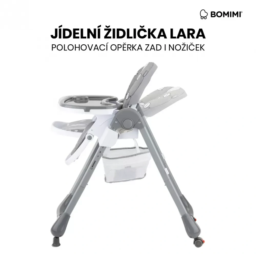 Bomimi jídelní židle LARA MEDVĚD grey xx