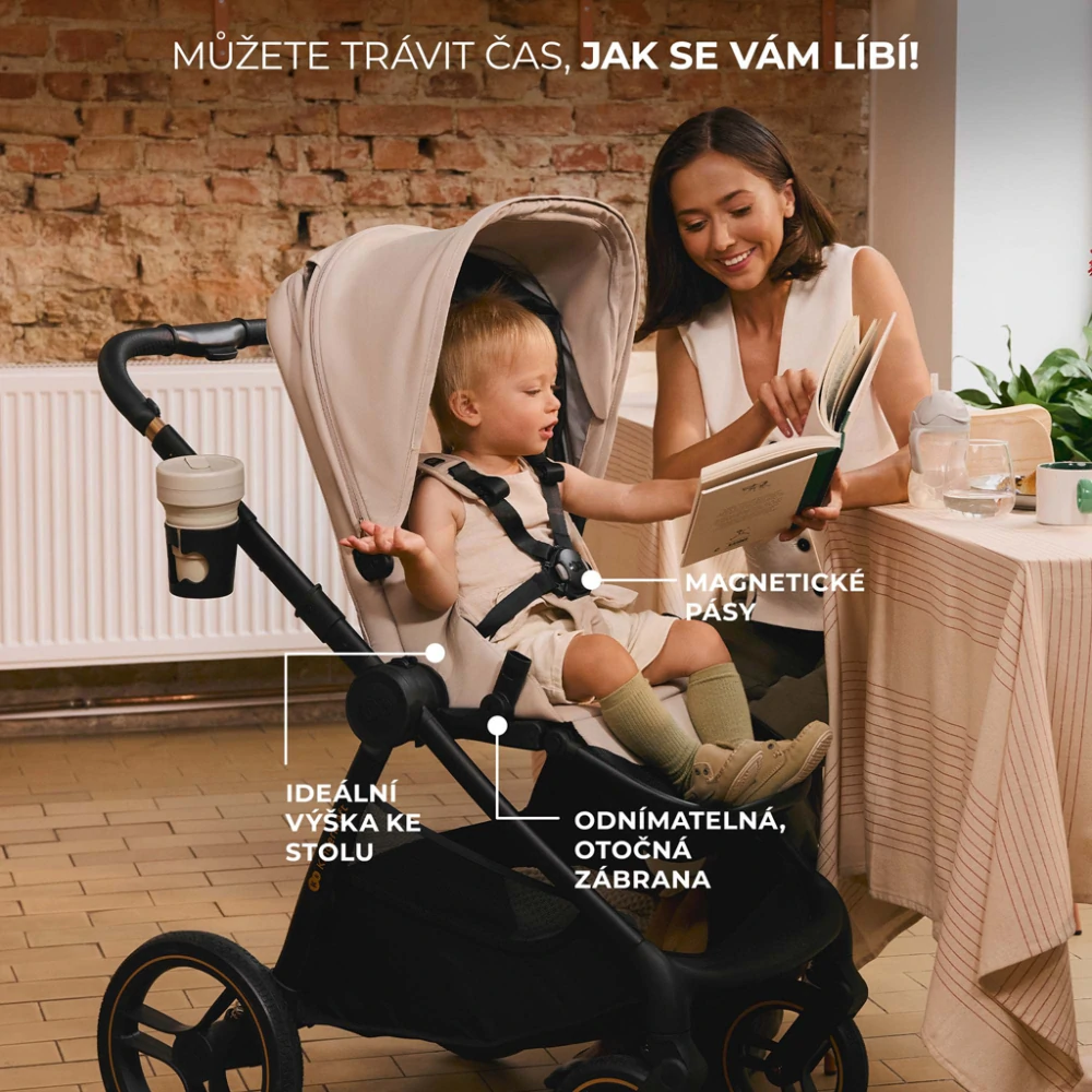 KINDERKRAFT Kočárek kombinovaný Nea 2 2v1 Midnigth Black