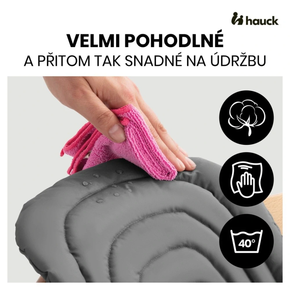 Hauck Polstrování na sedátko a dřevěné židličky Alpha+,Beta+,Arketa Dark Grey
