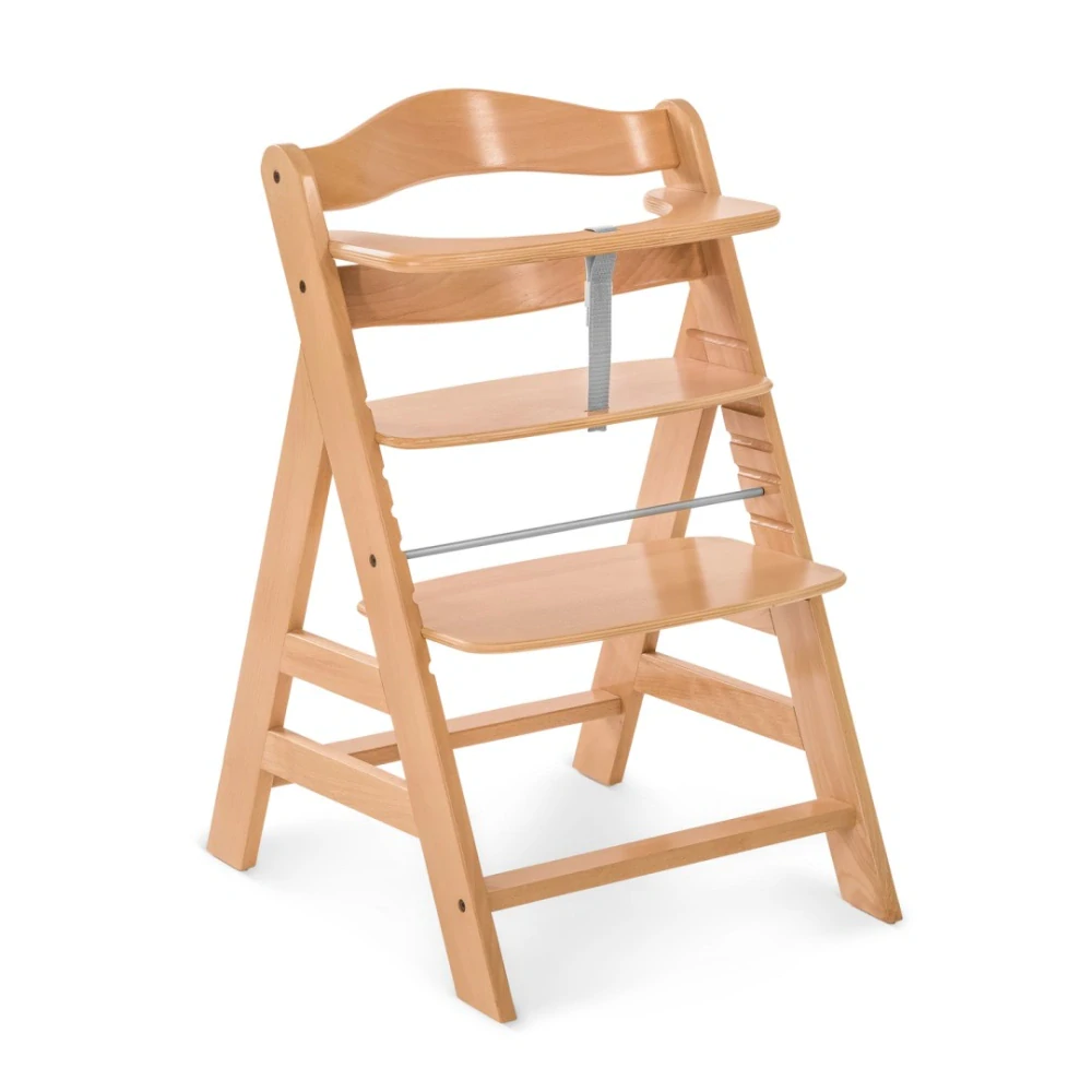Hauck Alpha+ dřevěná židle+novorozenecký Newborn set Pro s polohováním, 0m+/až 90kg, Natur