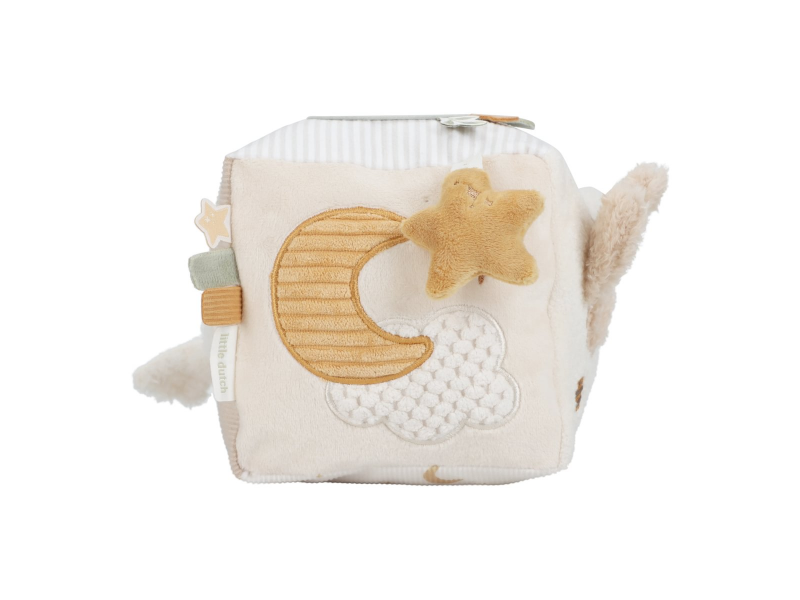 Little Dutch Kostka textilní s aktivitami Newborn Naturals