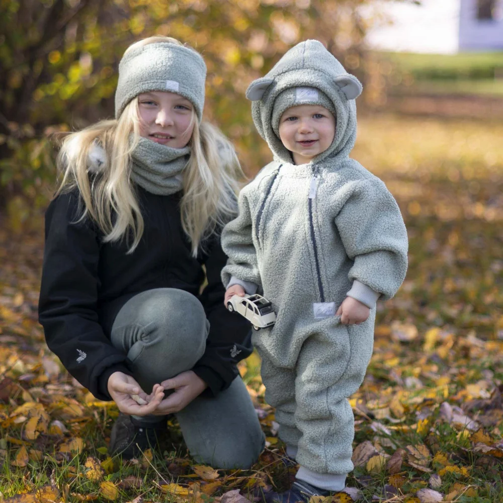 ESITO Rostoucí zimní kombinéza Teddy fleece double  Olive velikost 80/86