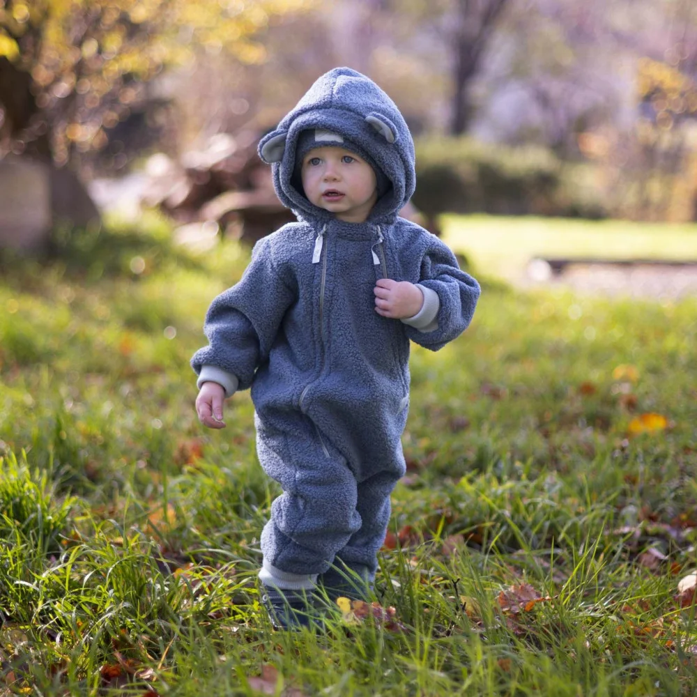 ESITO Rostoucí zimní kombinéza Teddy fleece double  Denim Blue velikost 80/86