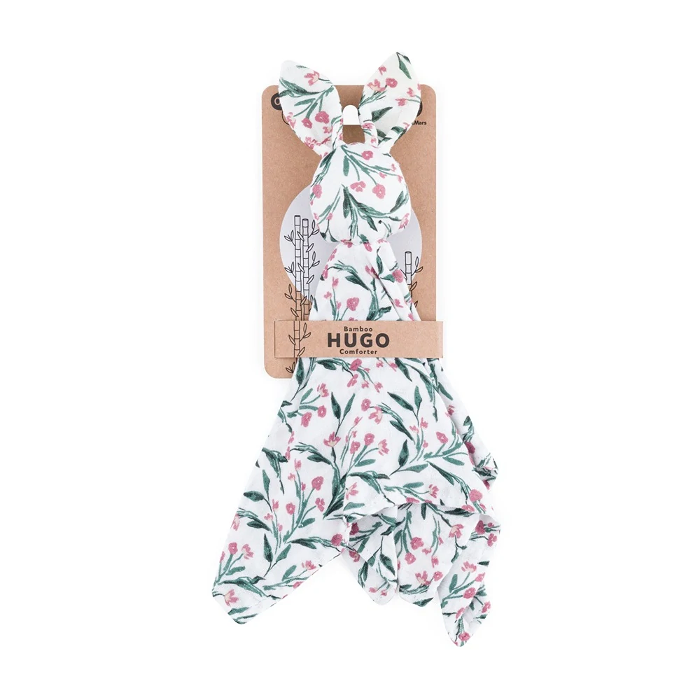 PETITE&MARS Mazlíček bambusový mušelínový Hugo Pink Meadow 0m+