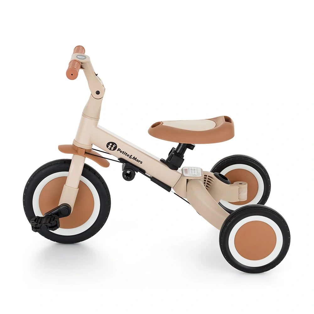PETITE&MARS Tříkolka multifunkční 5v1 Turbo Desert Sand