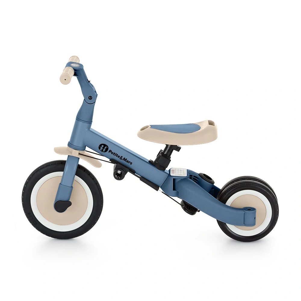 PETITE&MARS Tříkolka multifunkční 5v1 Turbo Ocean Blue