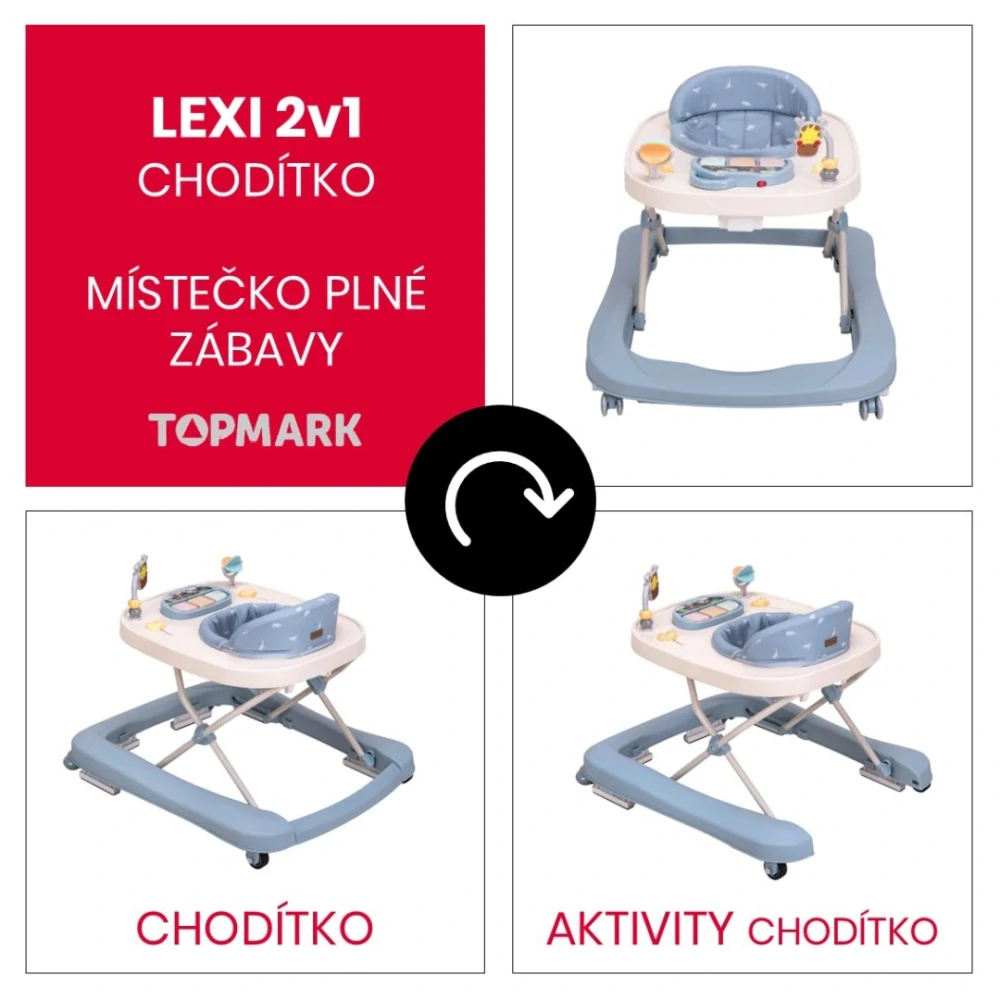 Chodítko Topmark LEXI 2v1 blue