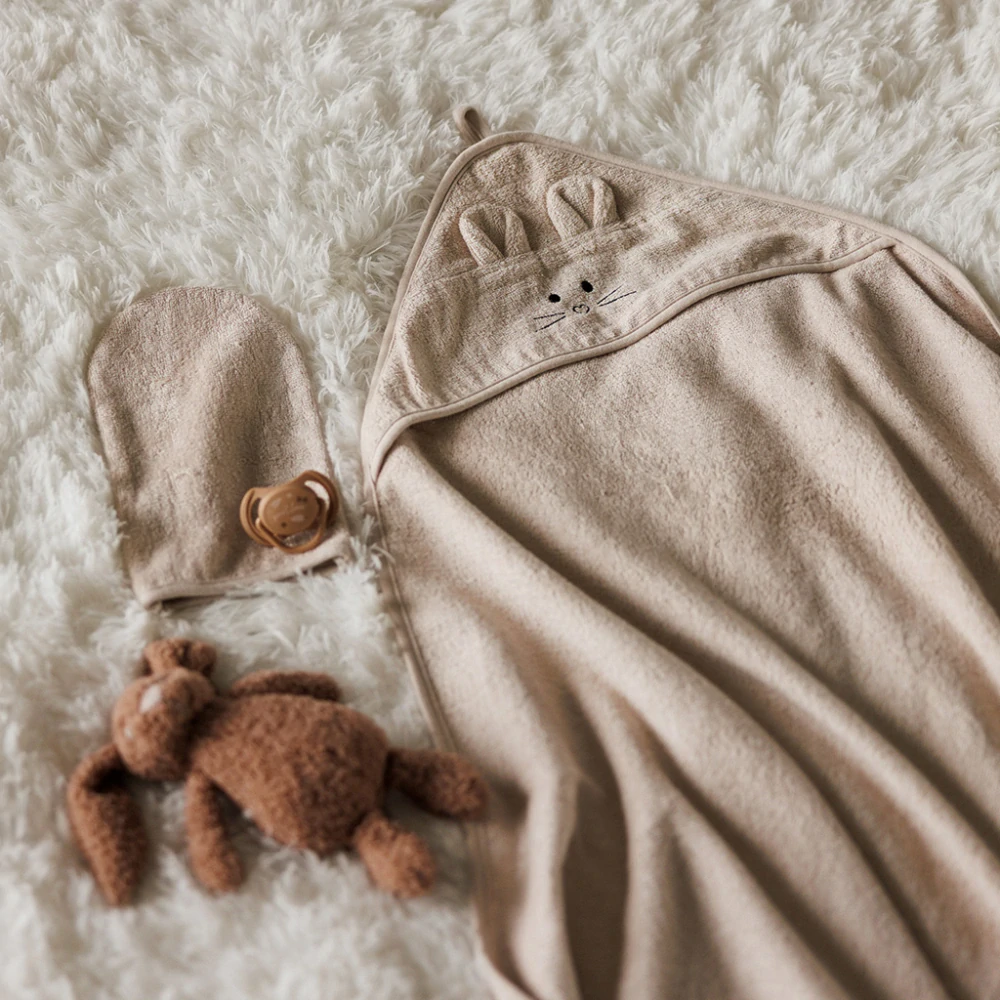 BABYONO Osuška bambusová Super Soft Light Beige 100x100 cm