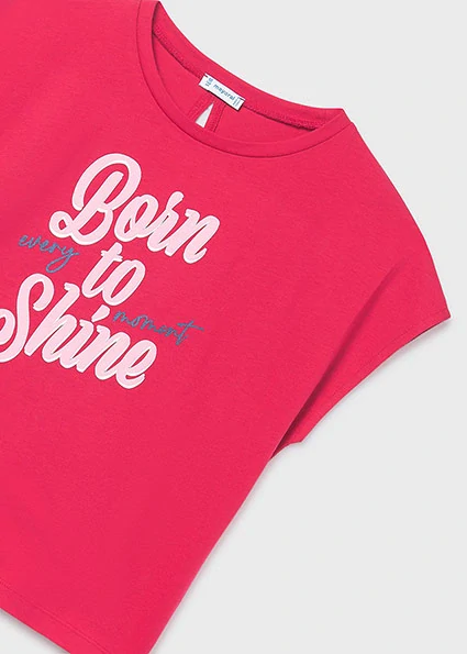 Dívčí triko krátký rukáv Mayoral 6010-10 Červené velikost 152