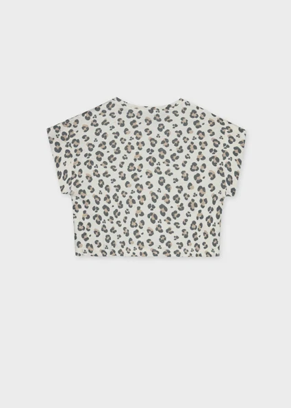 Dívčí triko Crop top Mayoral 6012-20 Bone