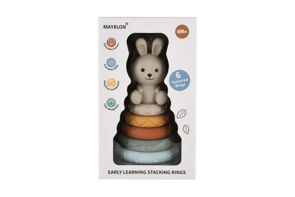 Pyramida stohovací skládačka 7ks v krabičce 6m+