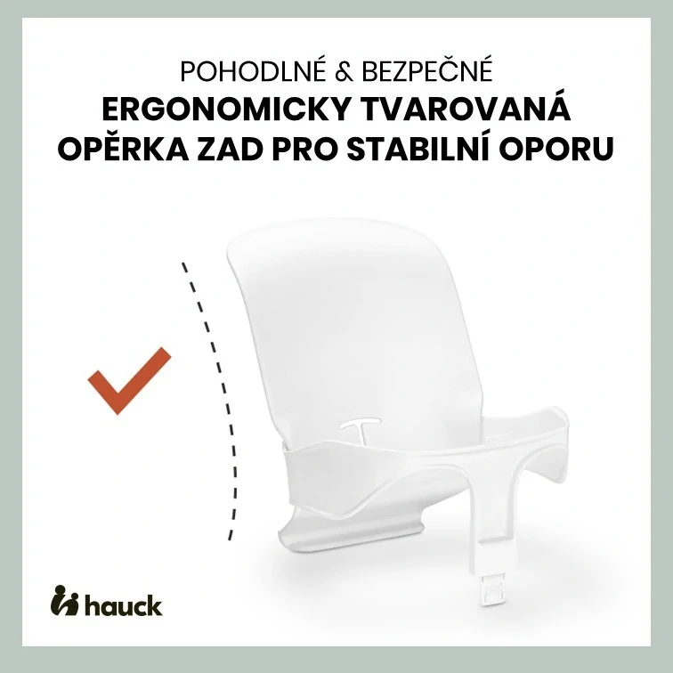 Hauck Sedátko 6-24m pro židličky Alpha+/Beta+, plast bílá