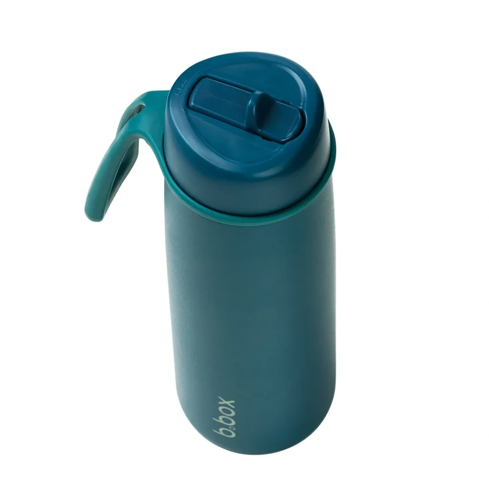 b.box Nerezová termolahev s brčkem 690 ml - Sea Glass