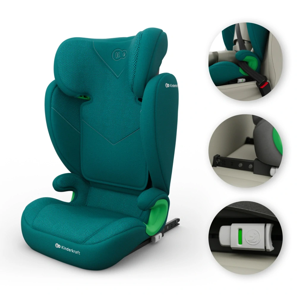 KINDERKRAFT Autosedačka Junior Fix 2 Plus (100-150 cm) Green