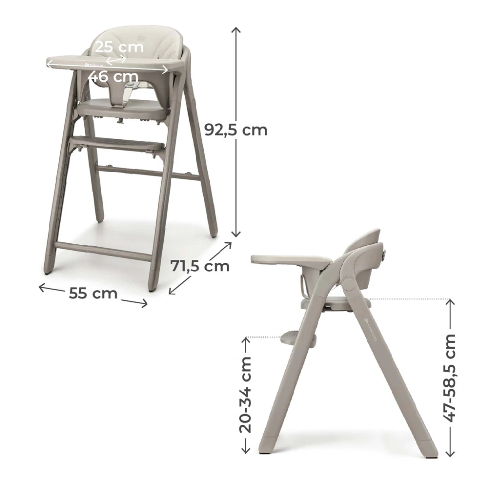 KINDERKRAFT Jídelní židlička Tino Beige