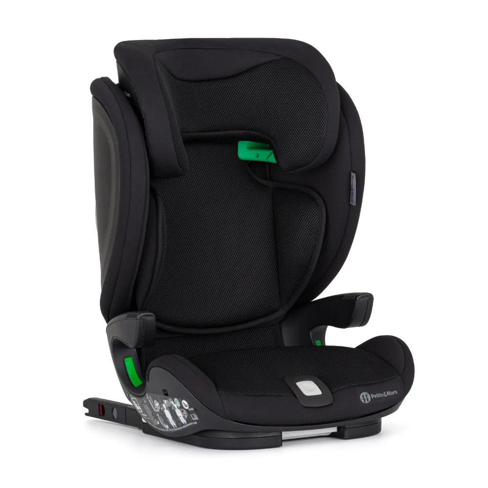 PETITE&MARS Autosedačka Elite Fix Pro i-Size Coal Black Air 100-150 cm (15-36 kg)