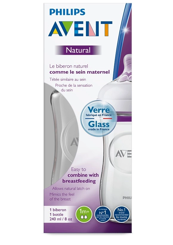 Lahev Natural Philips Avent skleněná 240 ml nová
