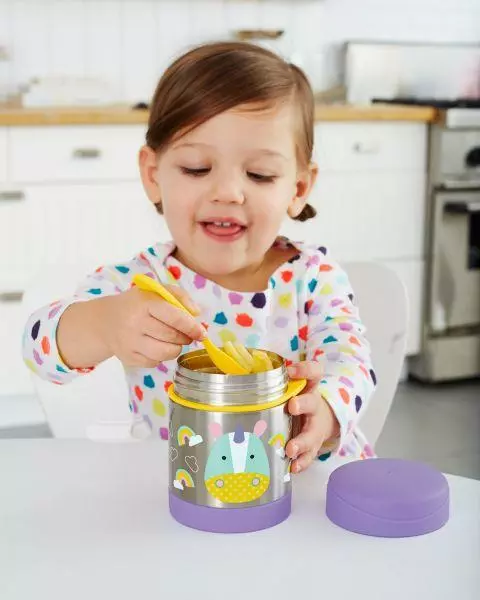 SKIP HOP Zoo Termoska na jídlo se lžičko/vidličkou Jednorožec 325 ml, 12 m+