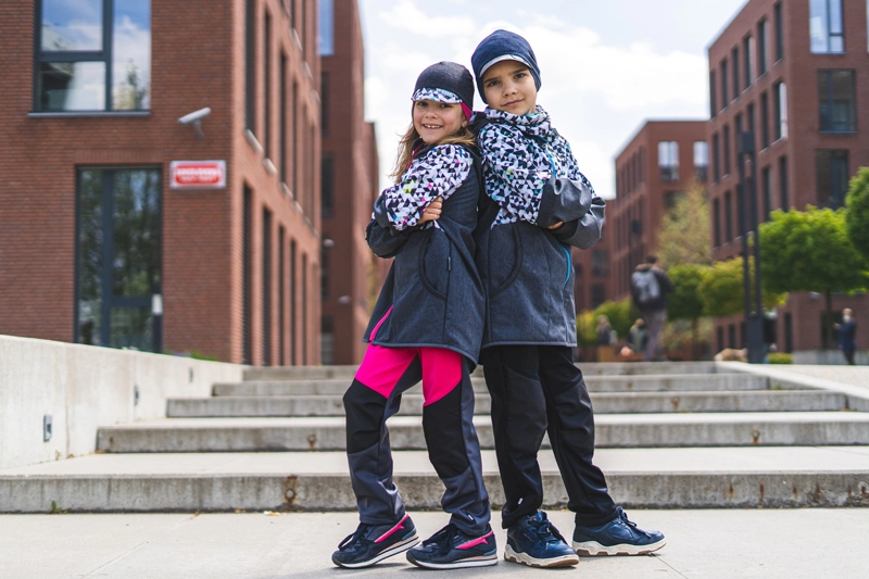 Dětské Softshellové Kalhoty s Fleecem Unuo Pružné Flexi Černá, Černá velikost 146/152