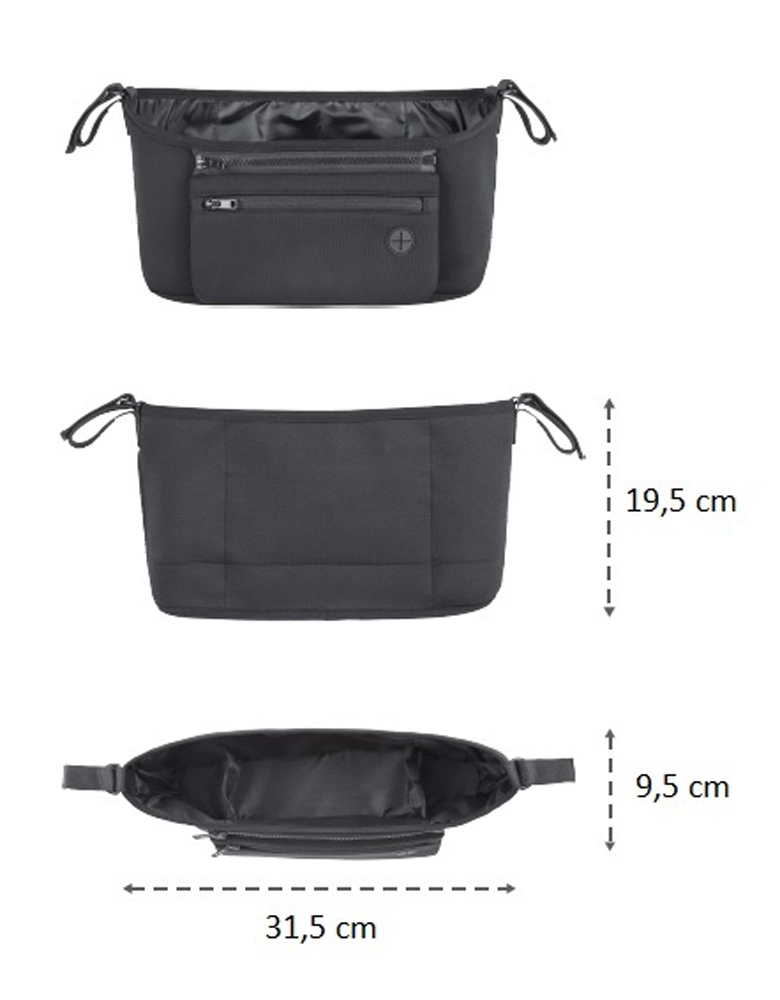 PETITE&MARS Organizér na kočárek Pocket Zip black