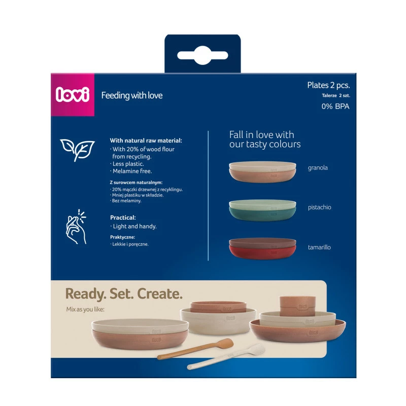 LOVI talířky 2ks Pistachio