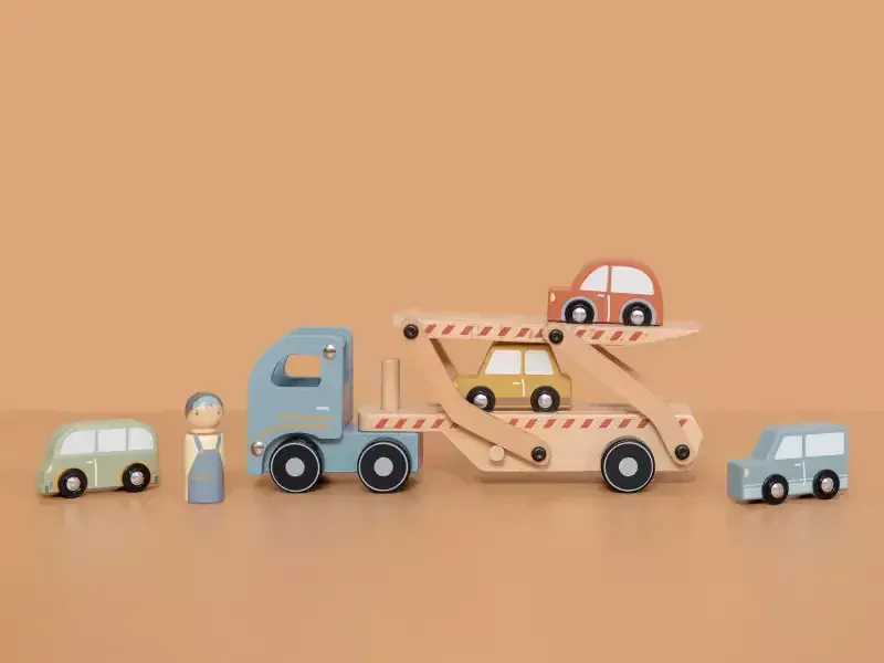 Little Dutch Náklaďák s autíčky dřevěný
