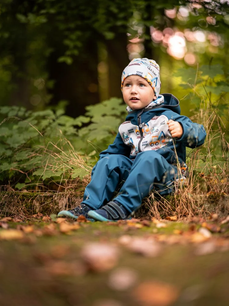 Batolecí softshellové kalhoty Unuo s fleecem Basic, Kobaltová Bagry