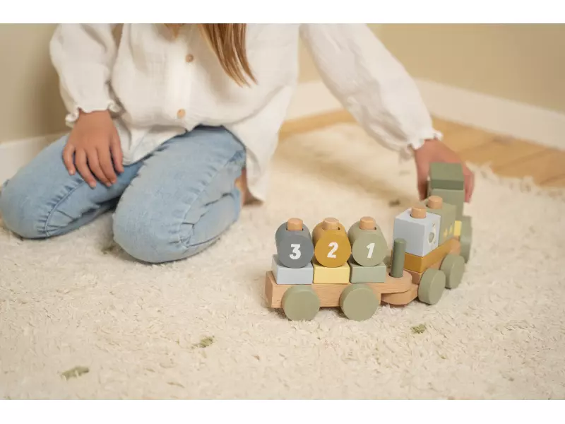 Little Dutch Vláček dřevěný traktor Farma