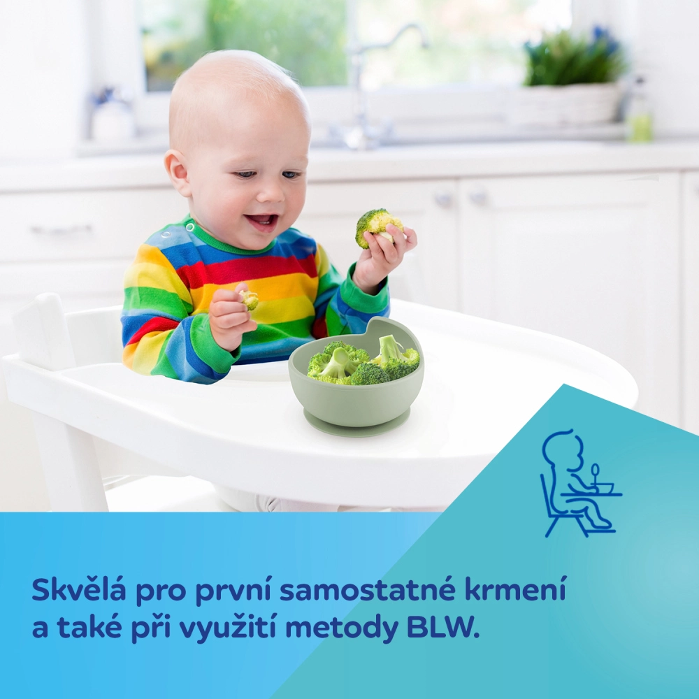 Canpol babies Silikonová miska s přísavkou 330ml krémová