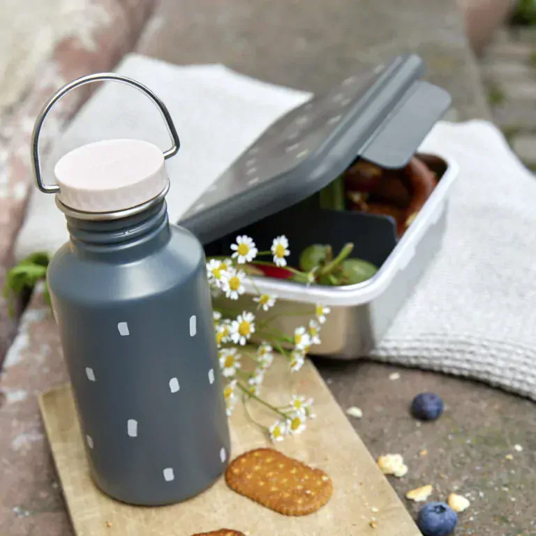 Krabička na svačinu Lässig Lunchbox Stainless steel Happy Prints midnight blue