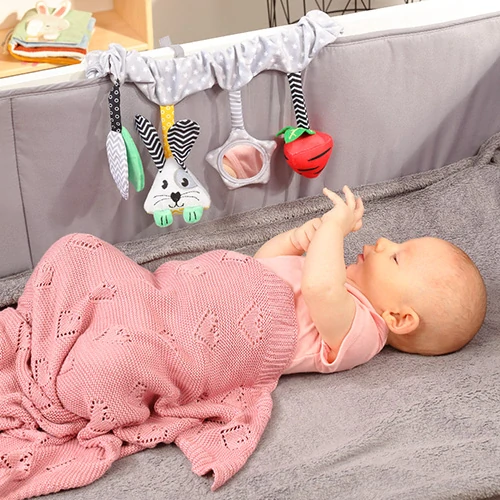 BABYONO Hračka závěsná multifunkční Carrot and Hop