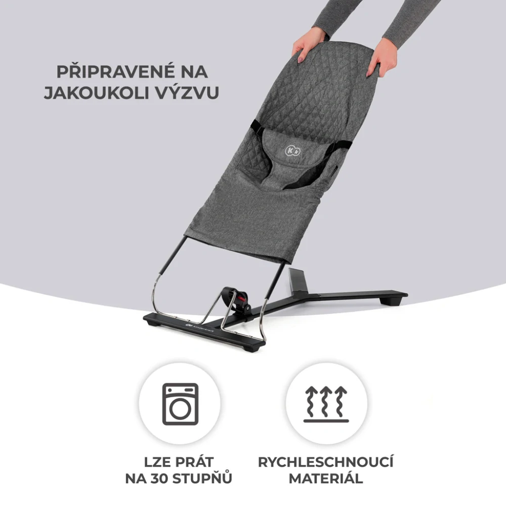 KINDERKRAFT Lehátko houpací Mimi Grey, do 9 kg