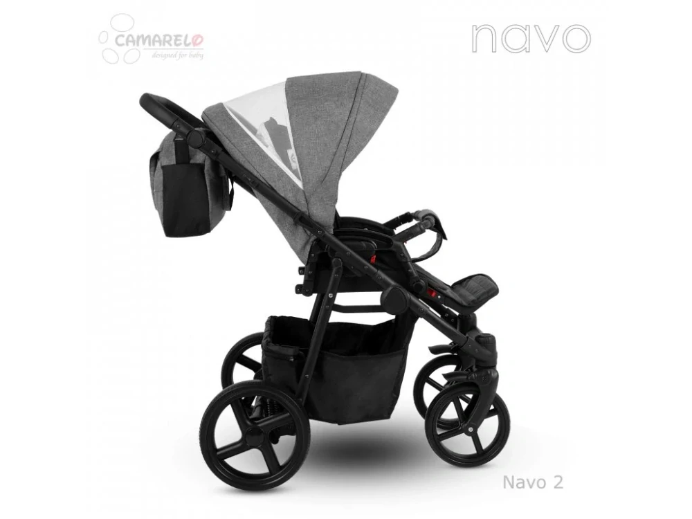 Dětský kočárek Camarelo Navo -2 Tmavá šedá