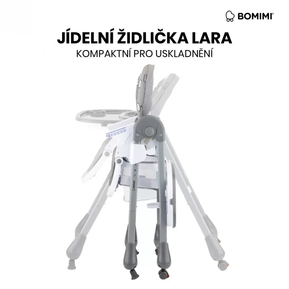 Bomimi jídelní židle LARA MEDVĚD grey xx
