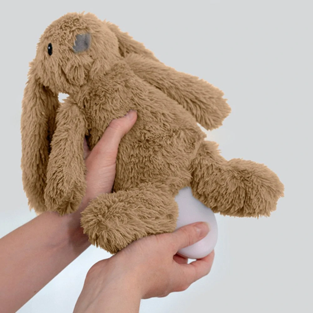 Zazu Králíček RO hnědý - Šumící zvířátko s nočním světlem a USB nabíjením