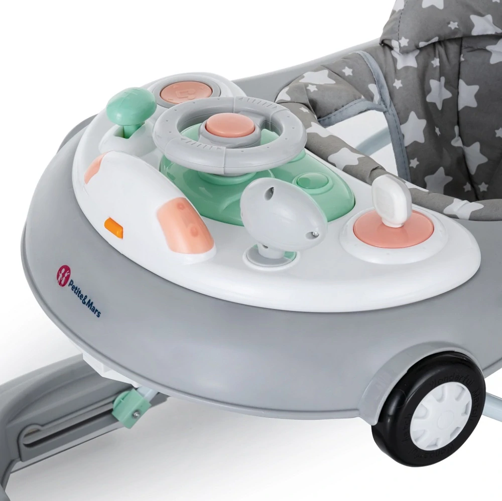 PETITE&MARS Chodítko se zvukem Cabrio Green