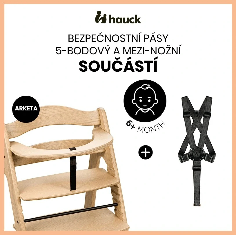 Hauck Arketa, dřevěná židle, Dub masiv