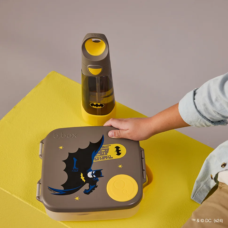 b.box Lahev na pití s brčkem 600 ml - Batman