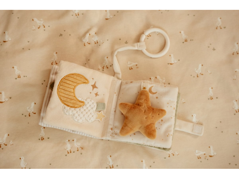 Little Dutch Závěsná textilní knížka s aktivitami Newborn Naturals