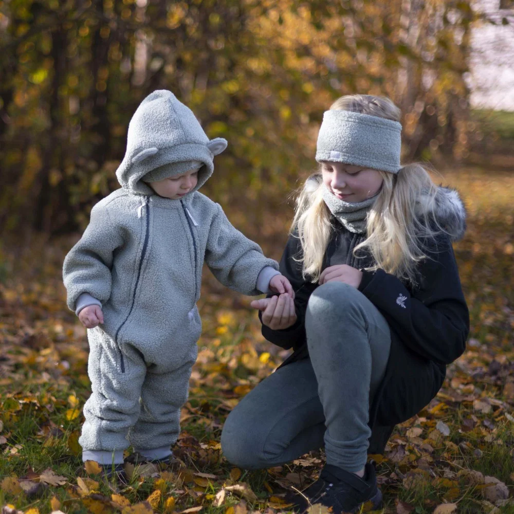 ESITO Rostoucí zimní kombinéza Teddy fleece double  Olive velikost 80/86
