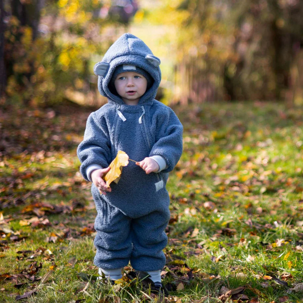 ESITO Rostoucí zimní kombinéza Teddy fleece double  Denim Blue velikost 80/86